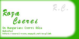 roza cserei business card