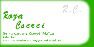 roza cserei business card